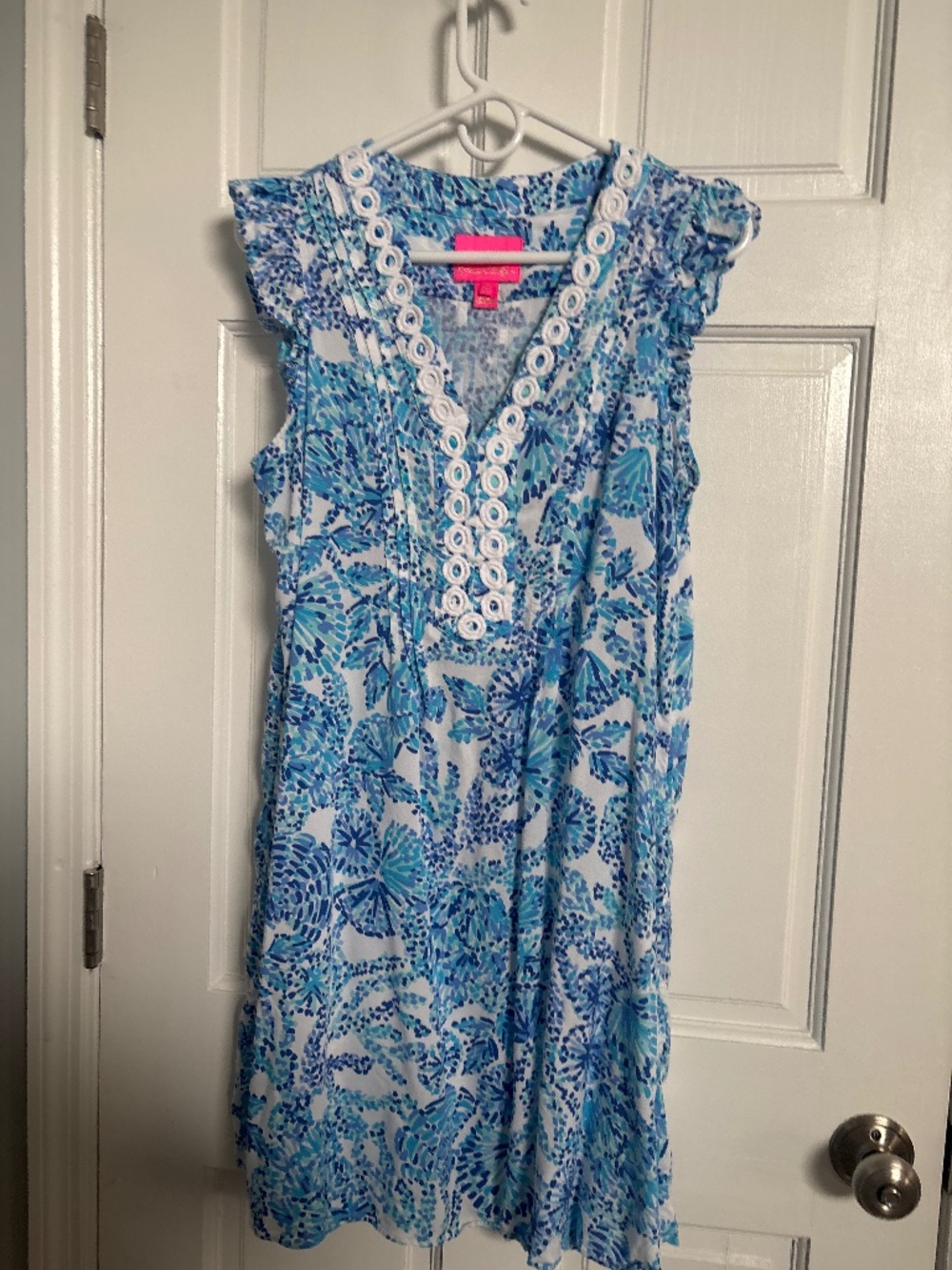 Blue white Lilly dress